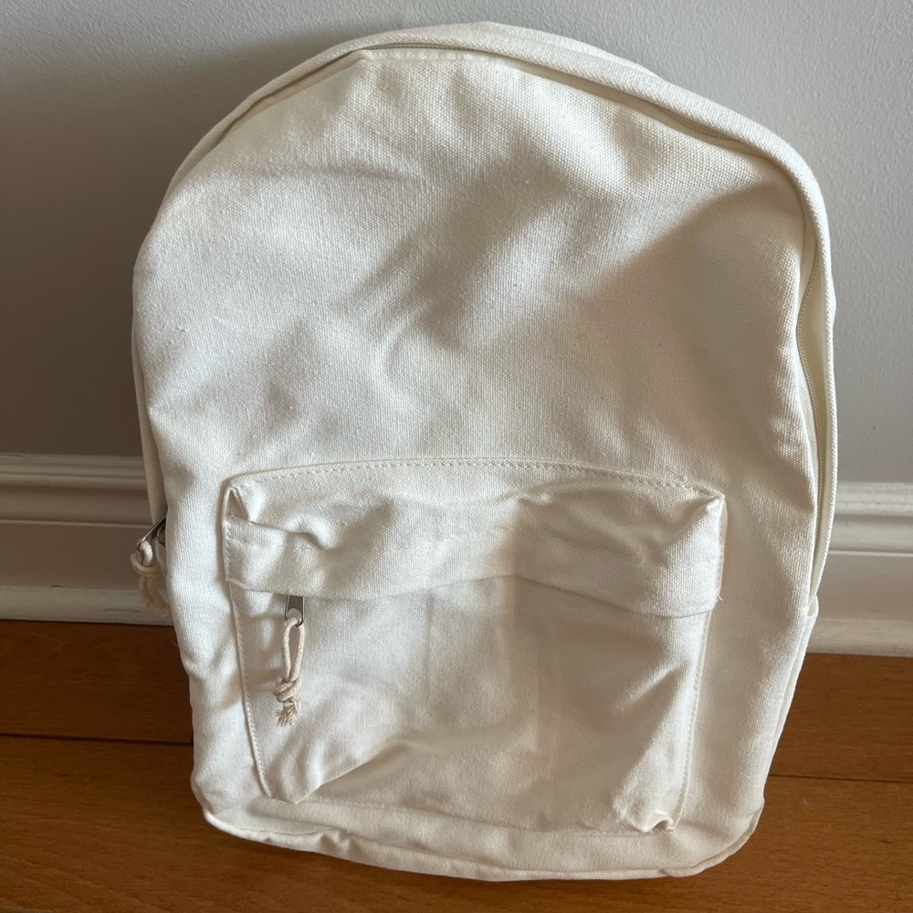 White Canvas Backpack for arts and crafts!
